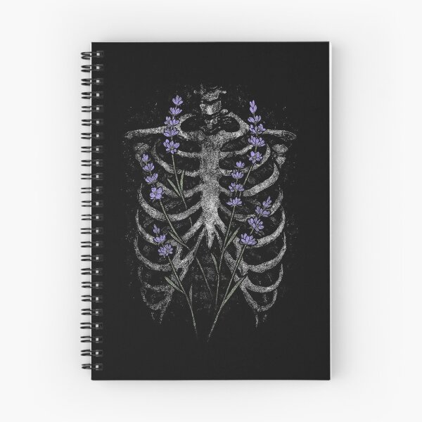 Item preview, Lavender Skeleton Ribcage Flowers Goth Floral Death Dark Alt designed and sold by PeggyGilligan.