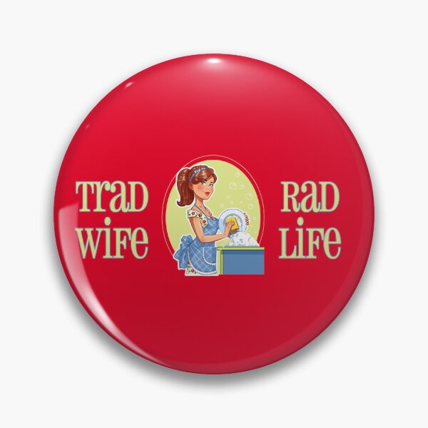 Item preview, Trad Wife Rad Life (Green on Red) designed and sold by PawsitiveMum3.