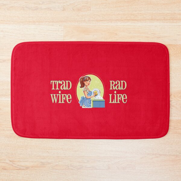 Item preview, Trad Wife Rad Life (Green on Red) designed and sold by PawsitiveMum3.