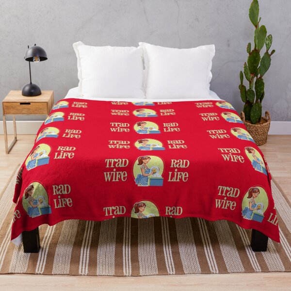 Item preview, Trad Wife Rad Life (Green on Red) designed and sold by PawsitiveMum3.
