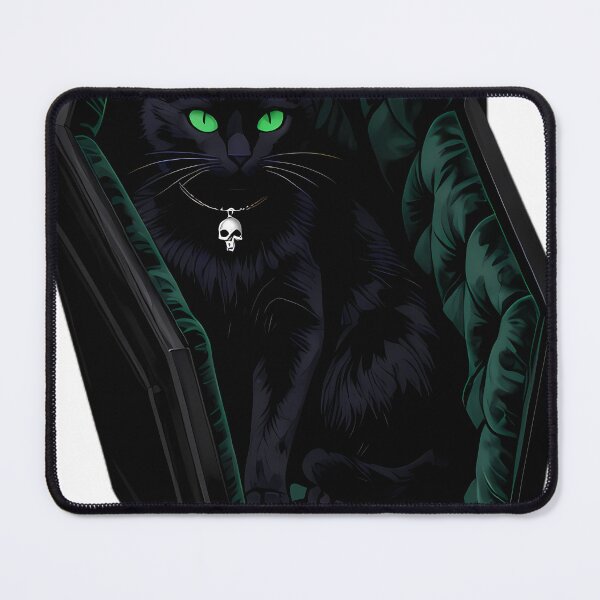 Item preview, Gothic Black Cat Emerald Coffin designed and sold by IllumeInk.