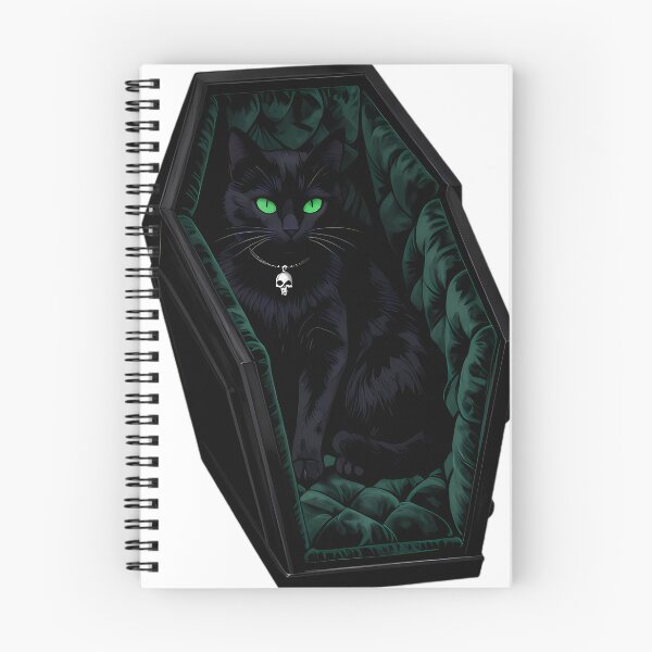 Item preview, Gothic Black Cat Emerald Coffin designed and sold by IllumeInk.