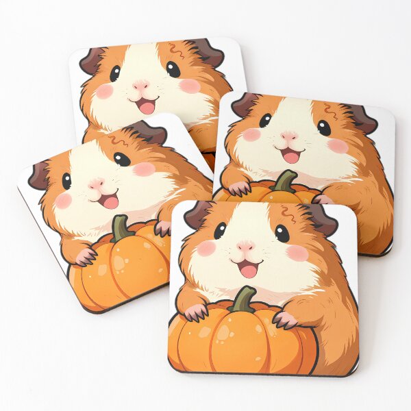 Item preview, Cute Farm Guinea Pig with Mini Pumpkin designed and sold by pumsquare.