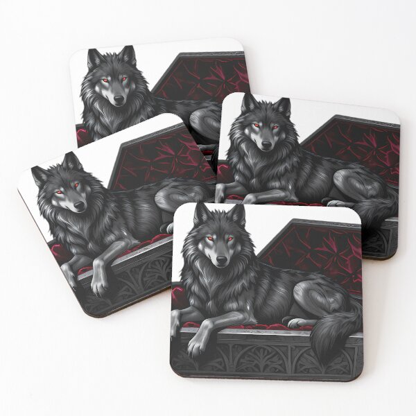 Item preview, Gothic Direwolf Blood Moon Coffin designed and sold by IllumeInk.