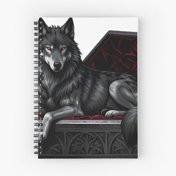 Item preview, Gothic Direwolf Blood Moon Coffin designed and sold by IllumeInk.