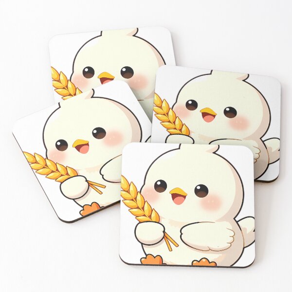 Item preview, Cute Silkie Chick Holding Golden Wheat designed and sold by pumsquare.