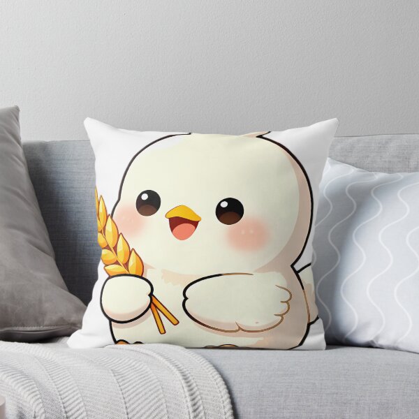 Item preview, Cute Silkie Chick Holding Golden Wheat designed and sold by pumsquare.