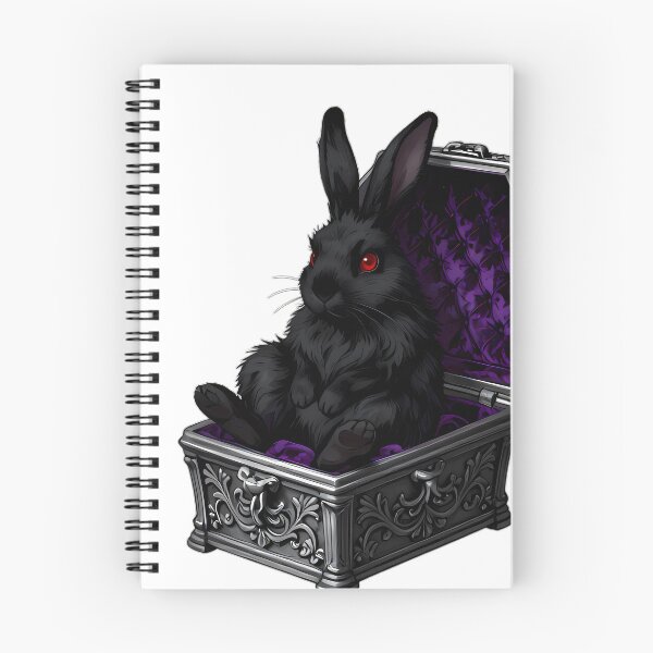 Item preview, Gothic Moon Rabbit Silver Coffin designed and sold by IllumeInk.
