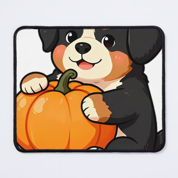 Item preview, Cute Bernese Mountain Dog Puppy with Pumpkin designed and sold by pumsquare.