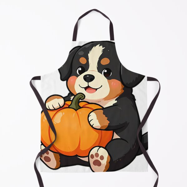 Item preview, Cute Bernese Mountain Dog Puppy with Pumpkin designed and sold by pumsquare.