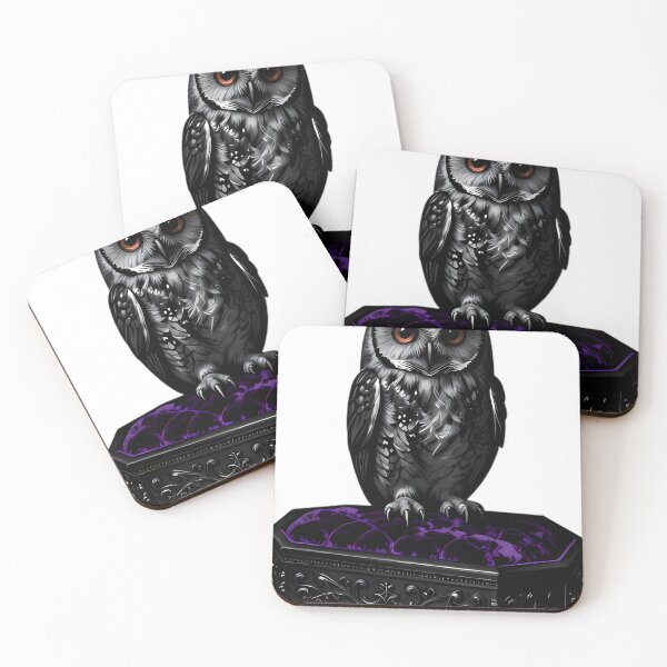 Item preview, Gothic Screech Owl Velvet Coffin designed and sold by IllumeInk.