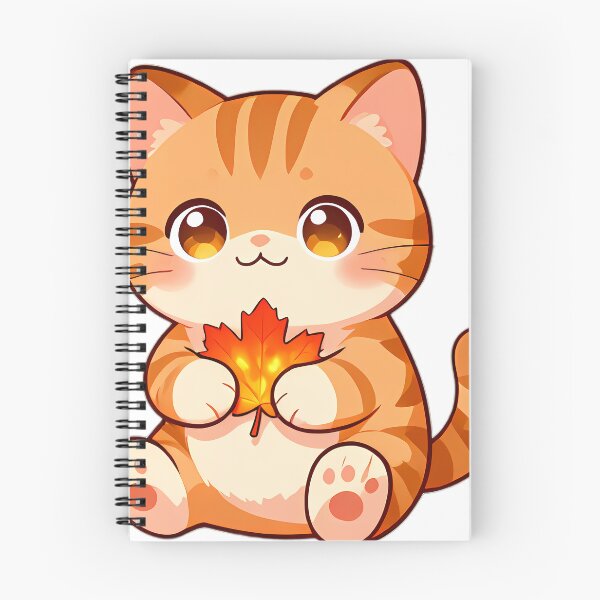 Item preview, Cute Farm Tabby Kitten with Autumn Maple Leaf designed and sold by pumsquare.