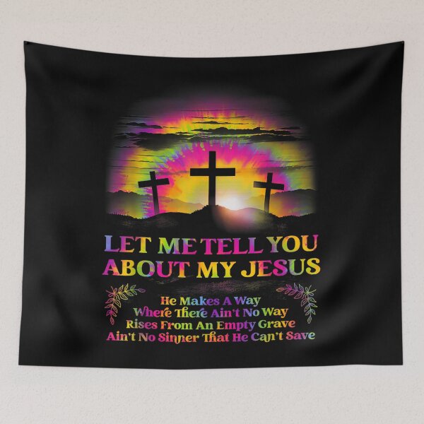 Item preview, Let Me Tell U About My Jesus Christian Bible God Tie Dye designed and sold by PeggyGilligan.