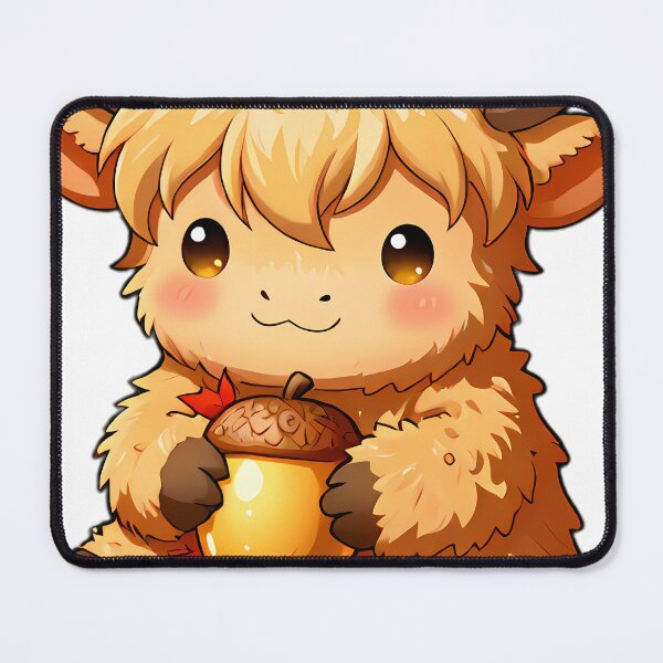 Item preview, Cute Baby Highland Cow with Acorn and Leaf designed and sold by pumsquare.