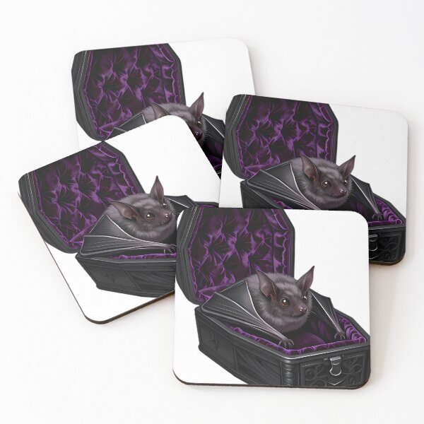 Item preview, Gothic Fruit Bat Amethyst Coffin designed and sold by IllumeInk.