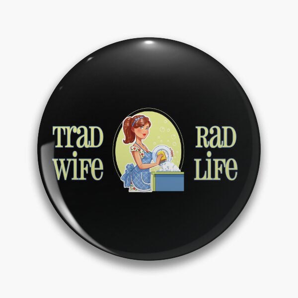 Item preview, Trad Wife Rad Life (Green on Black) designed and sold by PawsitiveMum3.