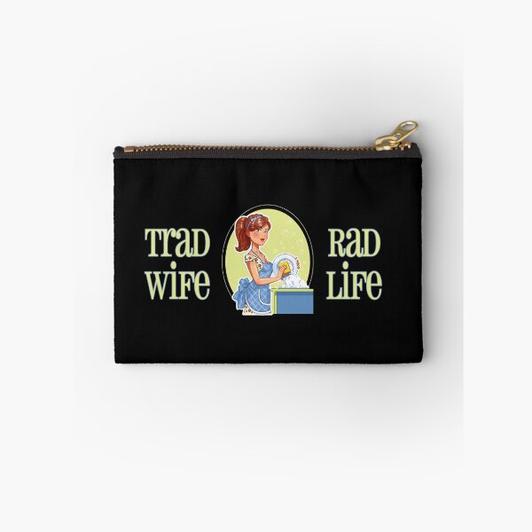 Item preview, Trad Wife Rad Life (Green on Black) designed and sold by PawsitiveMum3.
