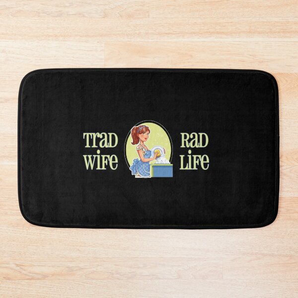 Item preview, Trad Wife Rad Life (Green on Black) designed and sold by PawsitiveMum3.