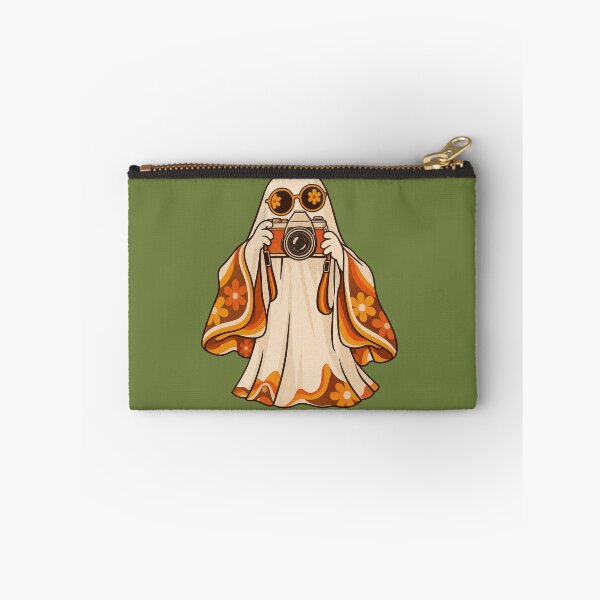Item preview, Retro 1970s Groovy Ghost Camera Art – Vintage Halloween Print designed and sold by MagicMakerPh.