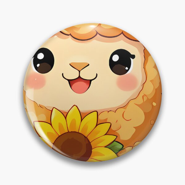 Item preview, Cute Baby Llama Cria with Autumn Sunflower designed and sold by pumsquare.