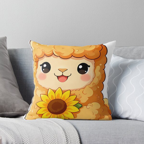 Item preview, Cute Baby Llama Cria with Autumn Sunflower designed and sold by pumsquare.