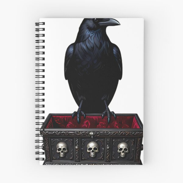 Item preview, Gothic Raven Skull Coffin designed and sold by IllumeInk.