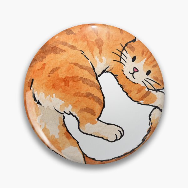 Item preview, Funny Orange Tabby Cat Chasing Tail designed and sold by Jessie's Palette.