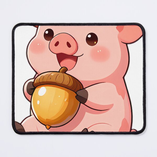 Item preview, Cute Potbellied Piglet with Golden Acorn designed and sold by pumsquare.