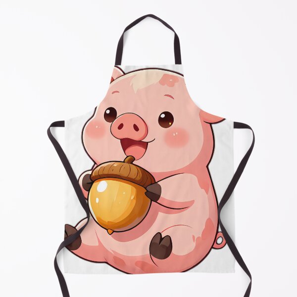 Item preview, Cute Potbellied Piglet with Golden Acorn designed and sold by pumsquare.