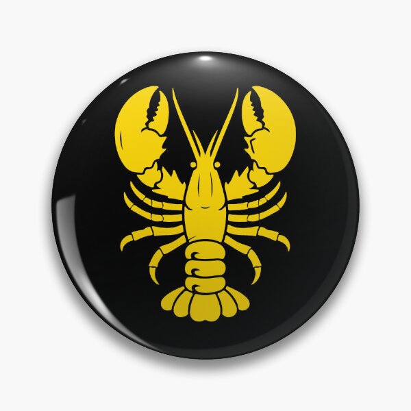 Item preview, Gold Nautical Lobster Silhouette Design designed and sold by pattern-archive.