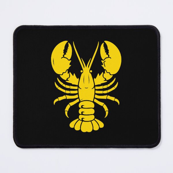 Item preview, Gold Nautical Lobster Silhouette Design designed and sold by pattern-archive.