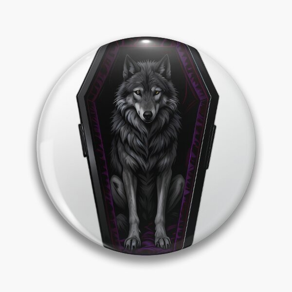 Item preview, Gothic Timber Wolf Obsidian Coffin designed and sold by IllumeInk.