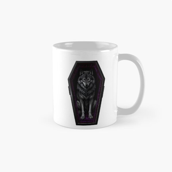 Item preview, Gothic Timber Wolf Obsidian Coffin designed and sold by IllumeInk.