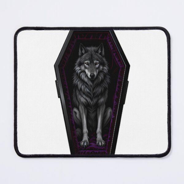 Item preview, Gothic Timber Wolf Obsidian Coffin designed and sold by IllumeInk.