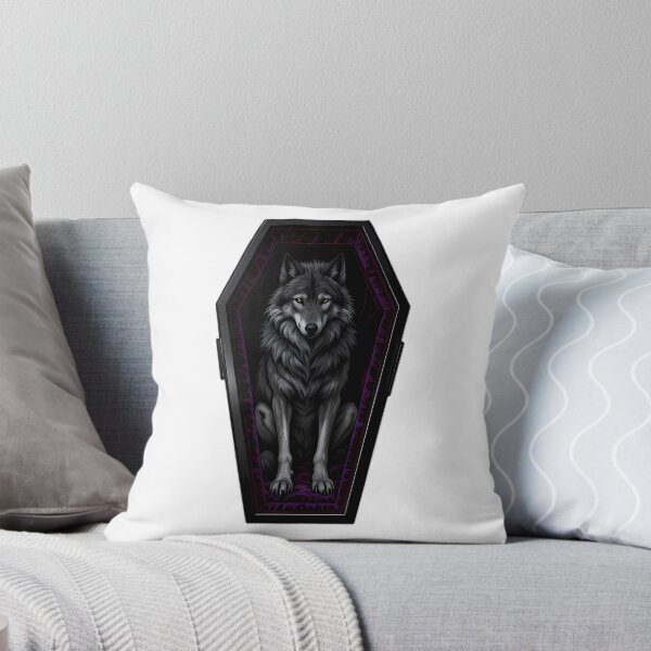Item preview, Gothic Timber Wolf Obsidian Coffin designed and sold by IllumeInk.