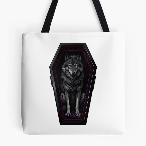 Item preview, Gothic Timber Wolf Obsidian Coffin designed and sold by IllumeInk.
