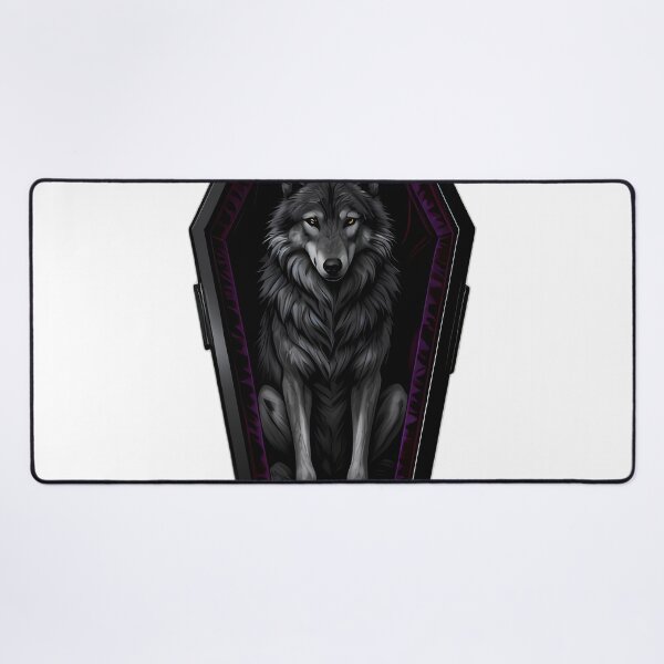 Item preview, Gothic Timber Wolf Obsidian Coffin designed and sold by IllumeInk.