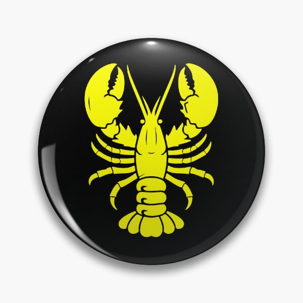 Item preview, Yellow Nautical Lobster Silhouette Design designed and sold by pattern-archive.