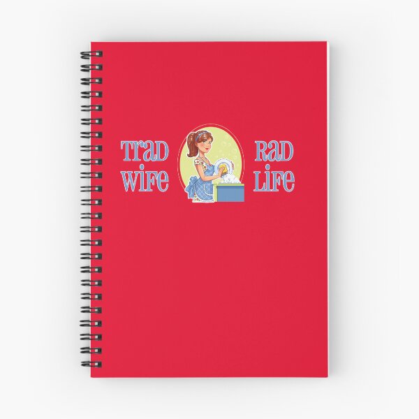 Item preview, Trad Wife Rad Life (Blue on Red) designed and sold by PawsitiveMum3.
