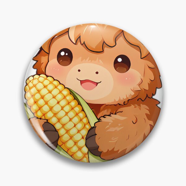 Item preview, Cute Baby Highland Cow with Harvest Corn Cob designed and sold by pumsquare.