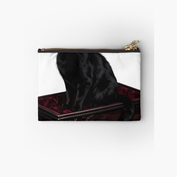 Item preview, Gothic Black Cat Gold Filigree Coffin designed and sold by IllumeInk.