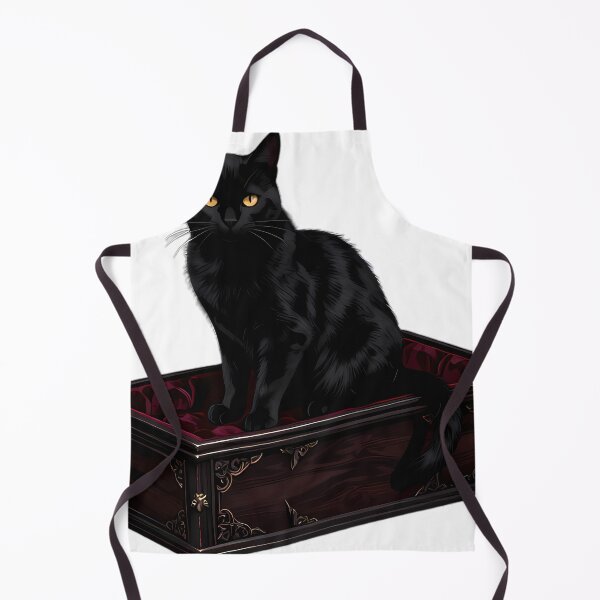 Item preview, Gothic Black Cat Gold Filigree Coffin designed and sold by IllumeInk.
