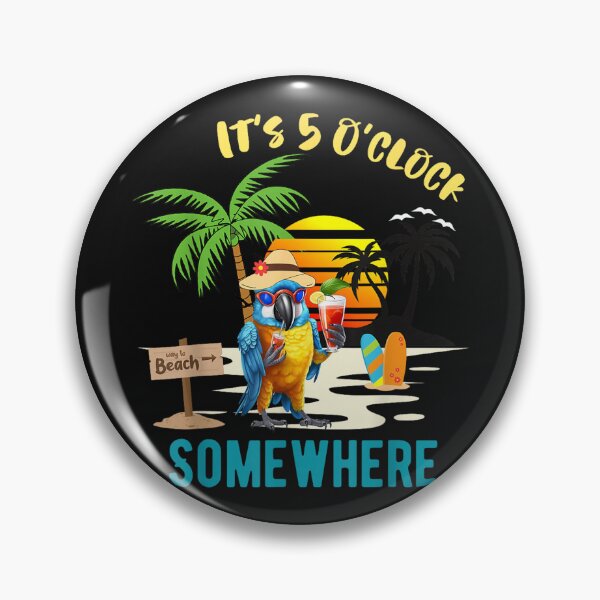 Item preview, It's 5 O'clock Somewhere Parrot Sunset Drinking designed and sold by denzelqfhho.