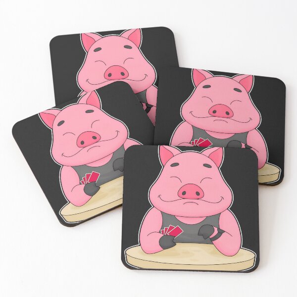 Item preview, Pig Playing Cards Funny Animal Illustration designed and sold by YarningsandYear.