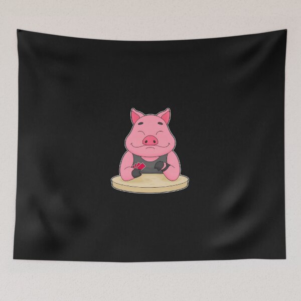 Item preview, Pig Playing Cards Funny Animal Illustration designed and sold by YarningsandYear.