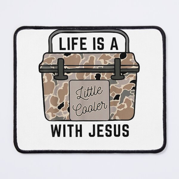 Item preview, Life is A Little Cooler with Jesus Camo Ice Chest designed and sold by PeggyGilligan.