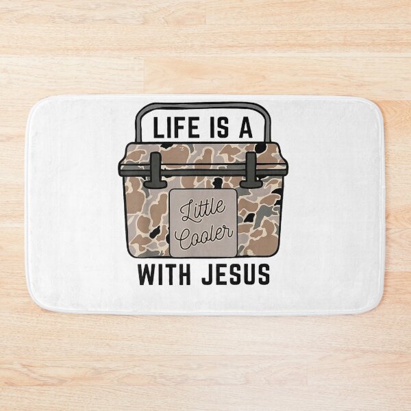 Item preview, Life is A Little Cooler with Jesus Camo Ice Chest designed and sold by PeggyGilligan.