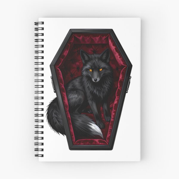 Item preview, Gothic Black Fox Crimson Coffin designed and sold by IllumeInk.