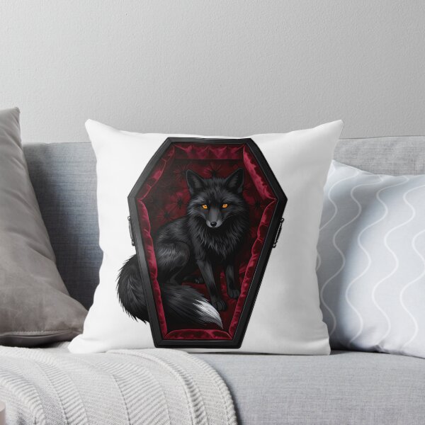 Item preview, Gothic Black Fox Crimson Coffin designed and sold by IllumeInk.