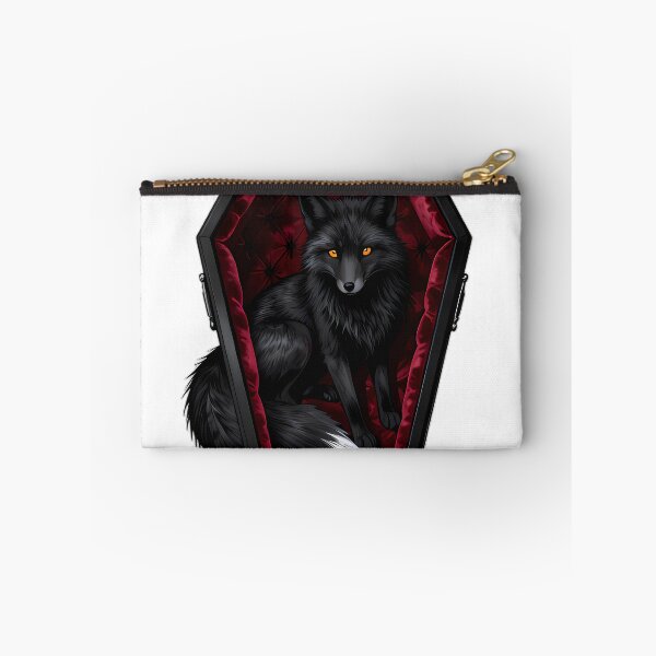 Item preview, Gothic Black Fox Crimson Coffin designed and sold by IllumeInk.